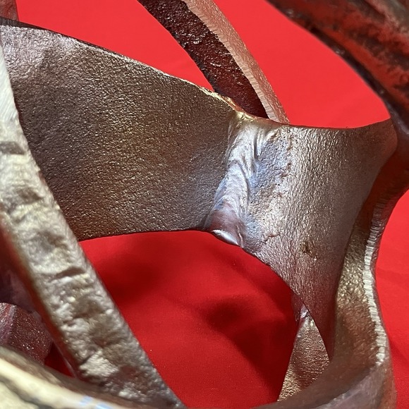 Vintage Gold Tone Metal Knot / Abstract Art / Modern Sculpture Painted / Flaw - Picture 16 of 16